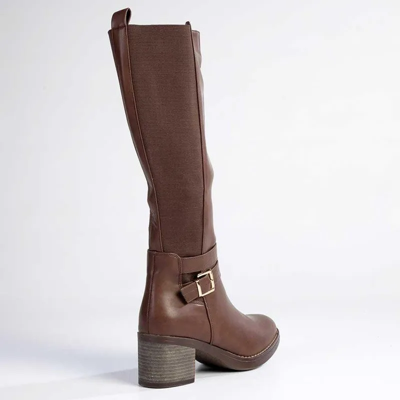 Madison Gabriella Long Boots - Chocolate