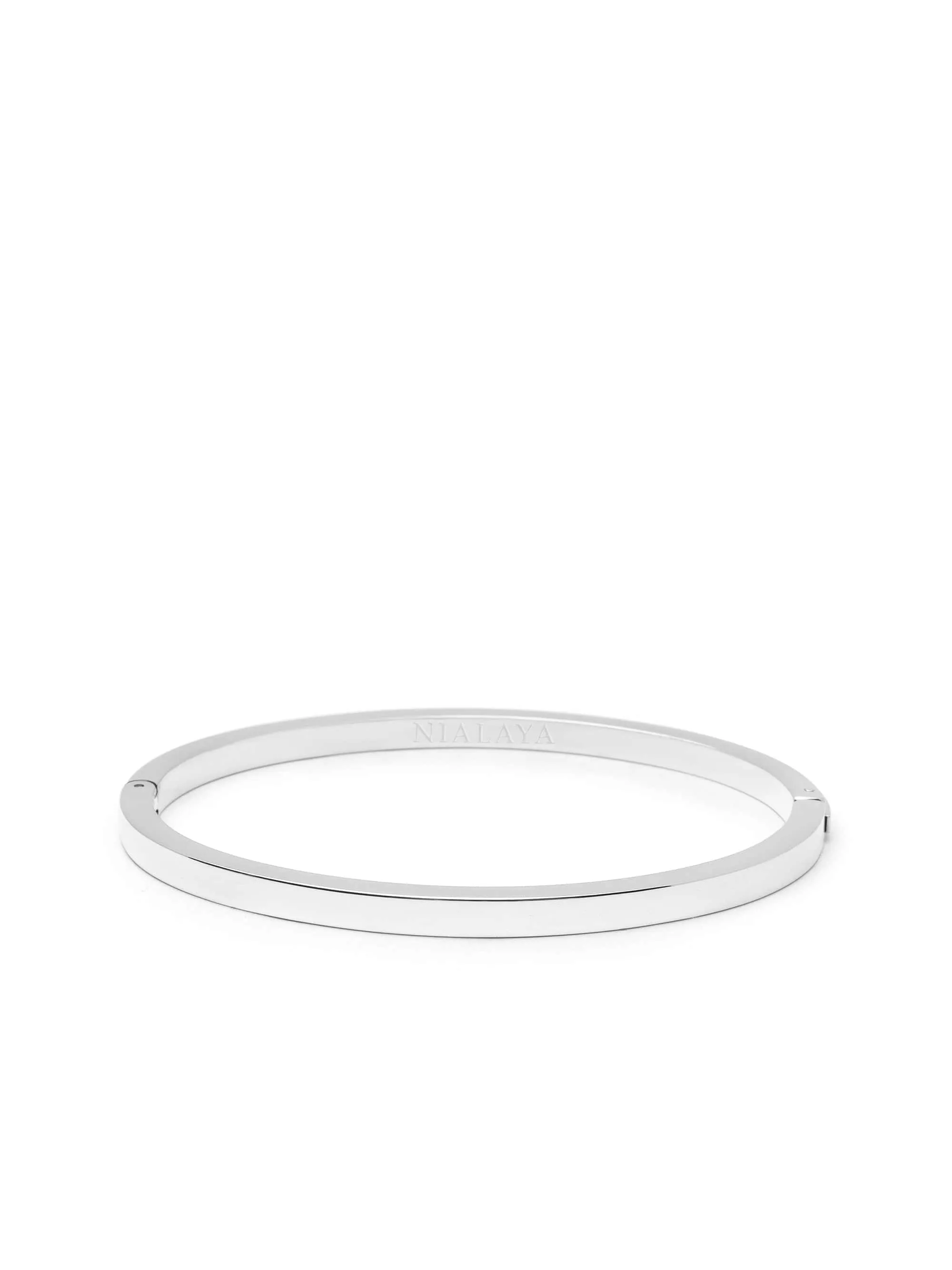 Men's Silver Simplicity Bangle