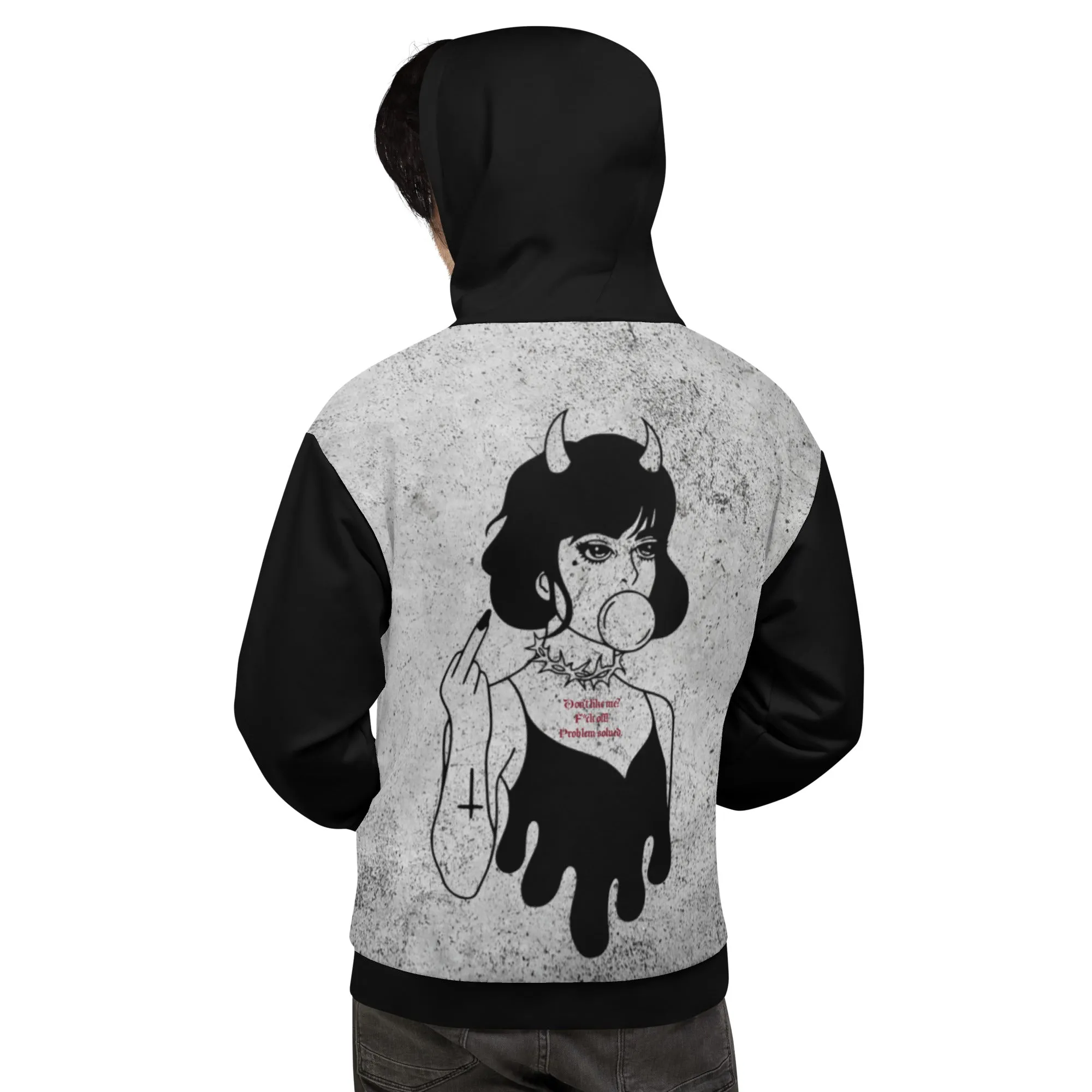 Middle Finger Hoodie / Fuck Off Hoodie / Alternative Hoodie / Goth Hoodie