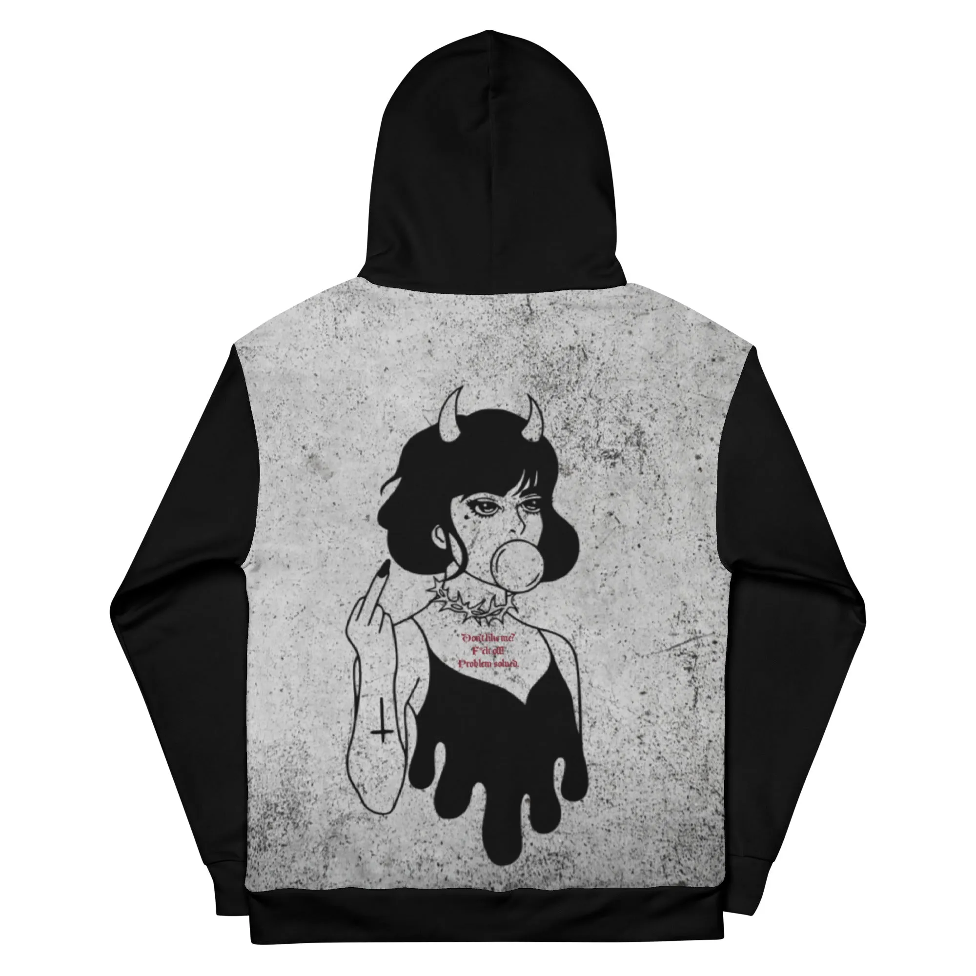 Middle Finger Hoodie / Fuck Off Hoodie / Alternative Hoodie / Goth Hoodie