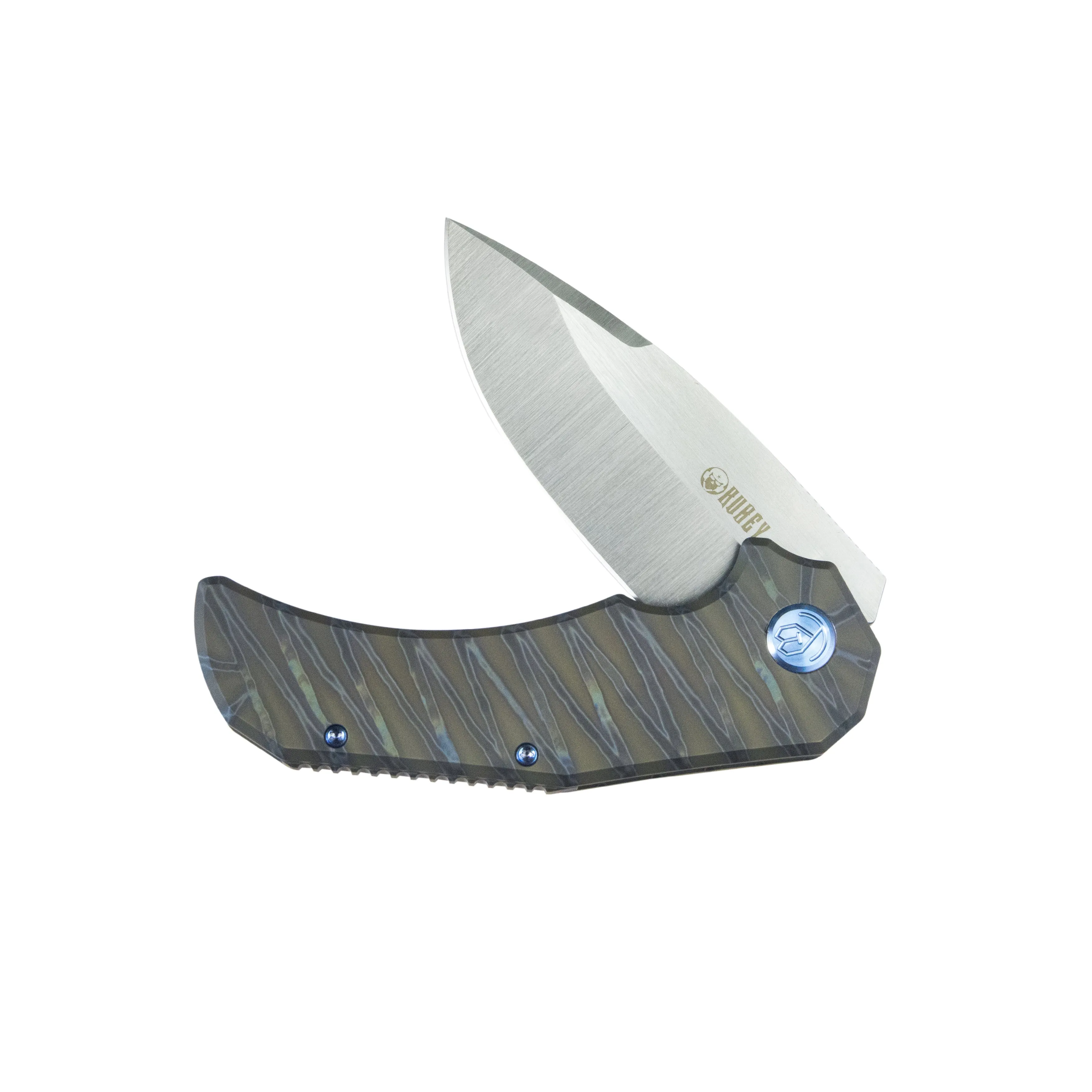 Mikkel Willumsen Design Bravo one Frame Tactical Folding Knife 6AL4V Titanium 3.39 Belt Satin Boher M390 KB367B