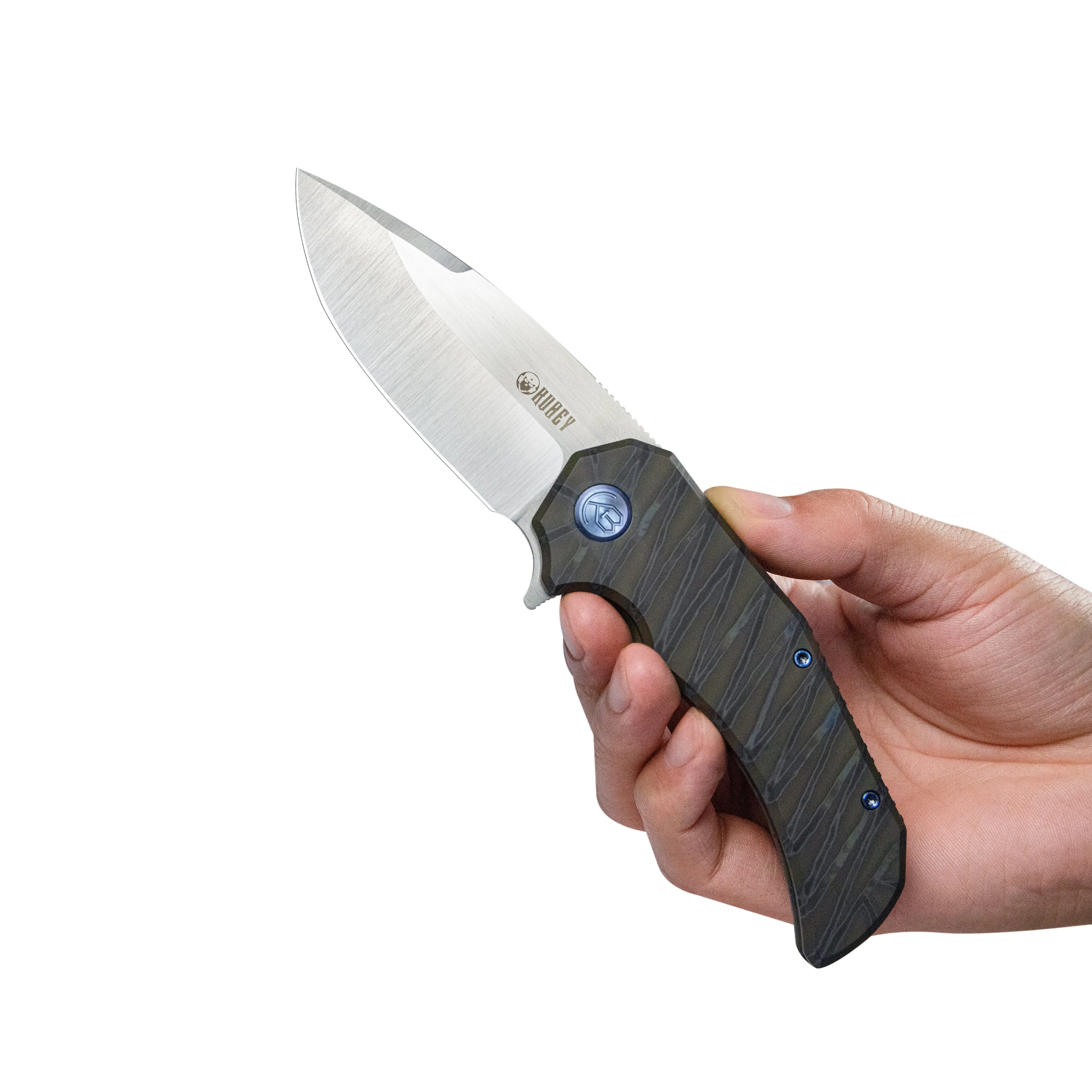 Mikkel Willumsen Design Bravo one Frame Tactical Folding Knife 6AL4V Titanium 3.39 Belt Satin Boher M390 KB367B