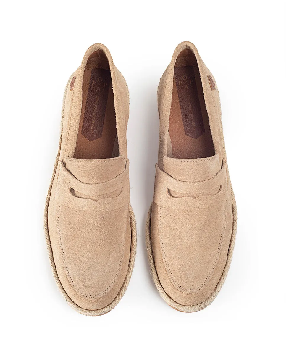 Mocasín Loberia Serraje Beige