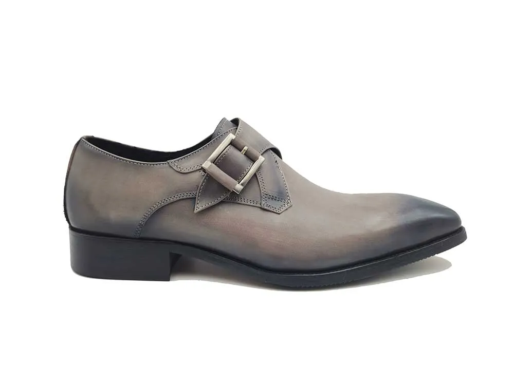 Monk Strap Buckle Leather Shoes