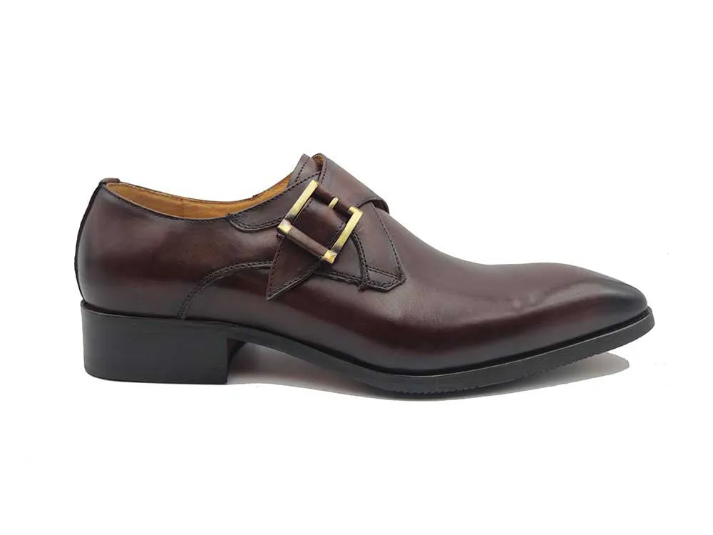 Monk Strap Buckle Leather Shoes