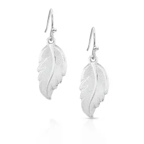 Montana Silversmiths Mountain Calling Feather Earrings