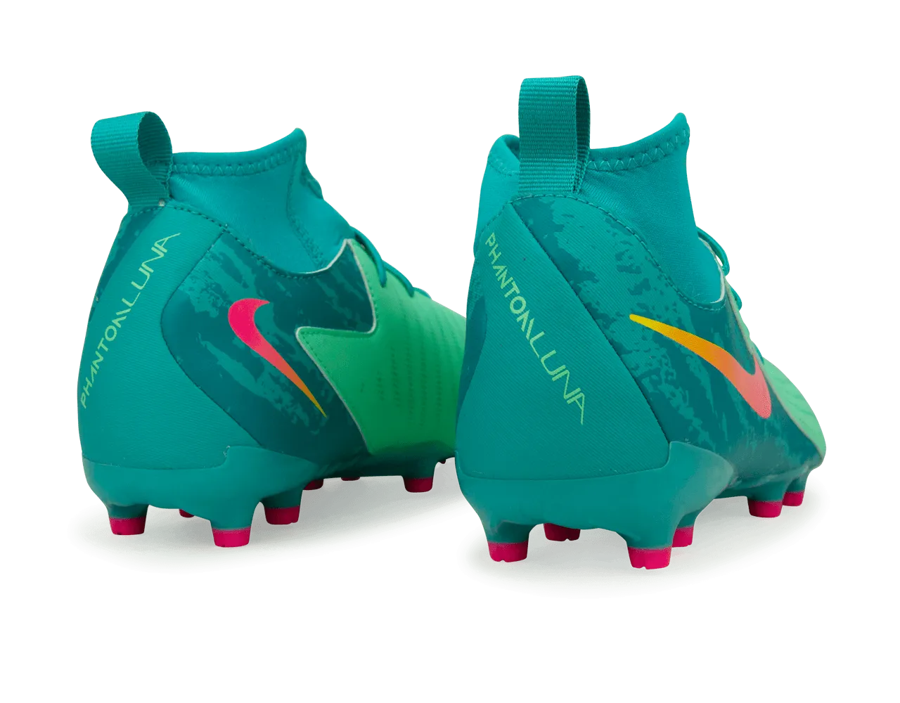 Nike Kids Phantom Luna II Academy LV8 FG/MG Green Glow/Black