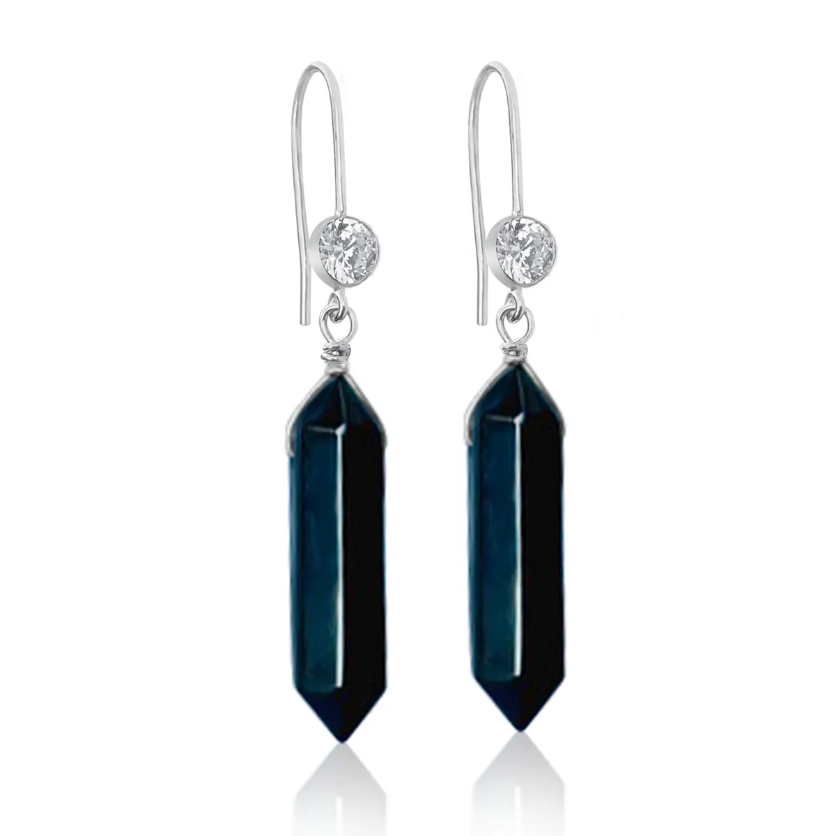 Obsidian Shield Earrings