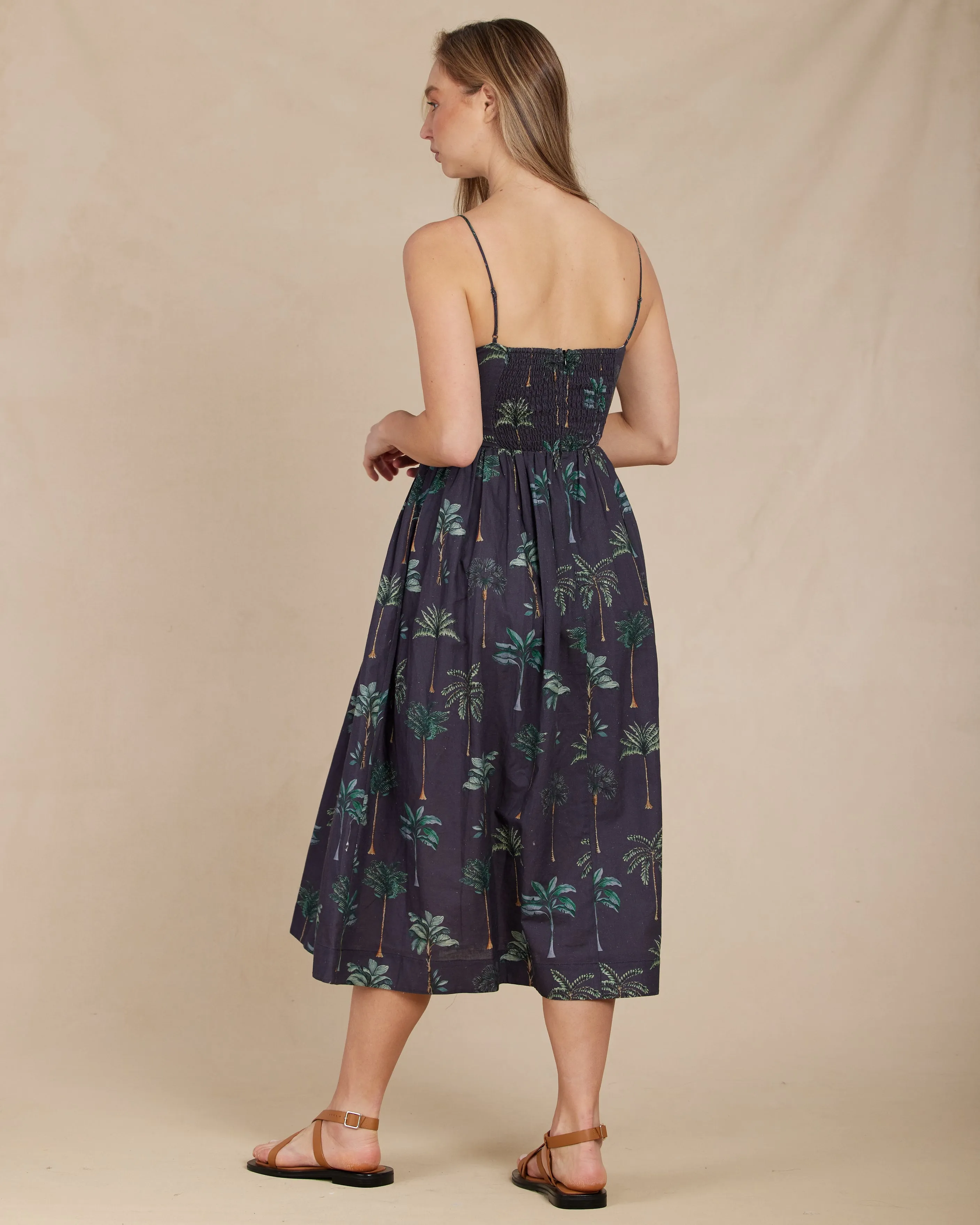 Palmira Linen Midi Dress