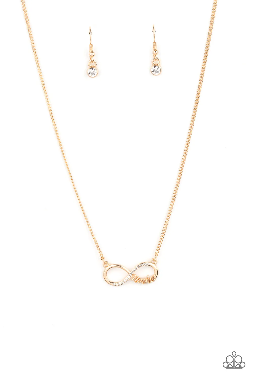 Paparazzi Forever Your Mom - Gold Infinity Dainty Necklace