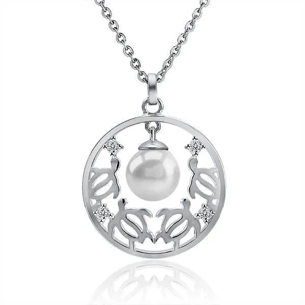 Pearl Honu Infinity Pendant