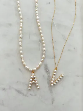 PEARL LETTER NECKLACE