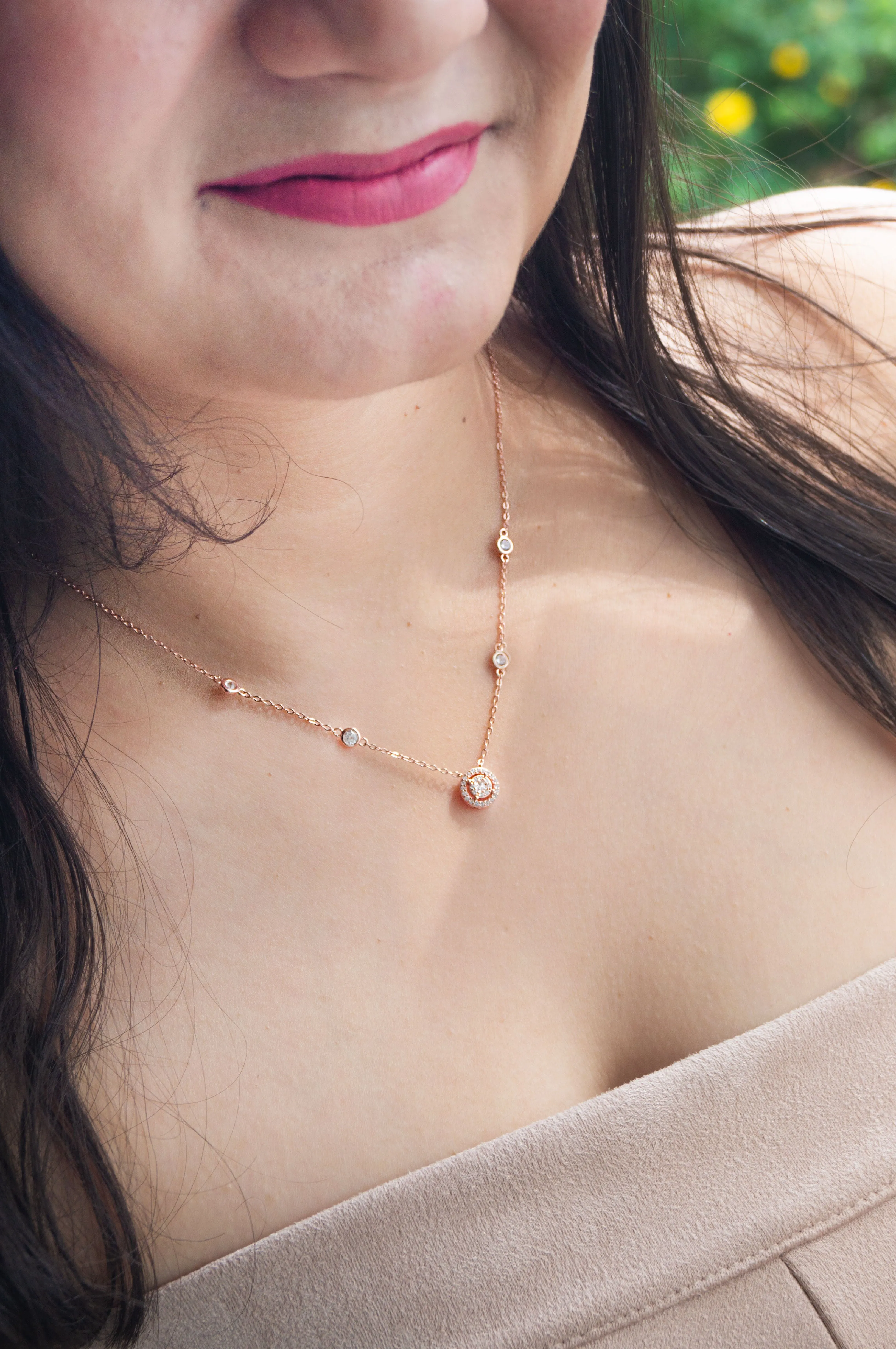 Pretty Versatile Rose Gold Plated Sterling Silver Chain Necklace