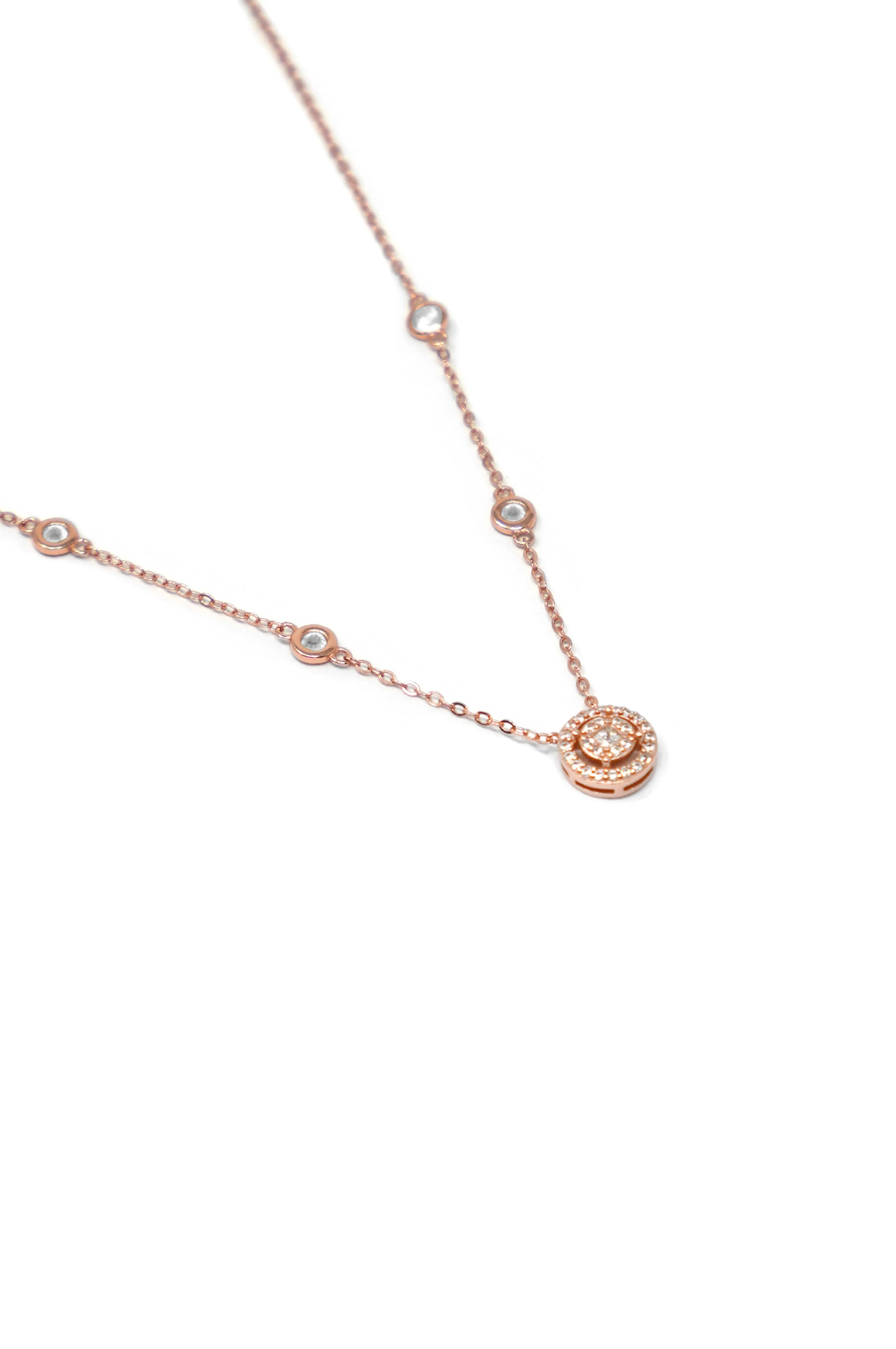 Pretty Versatile Rose Gold Plated Sterling Silver Chain Necklace