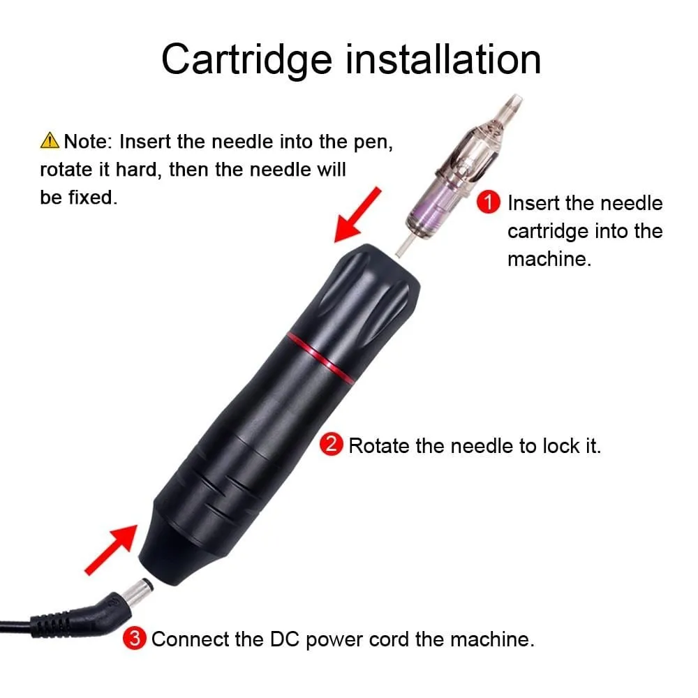 Professional Tattoo Machine Set Rotary Gun Tattoo Pen Needles Sets Permanent Makeup Machine Accessories Body Art Tattoo Supply