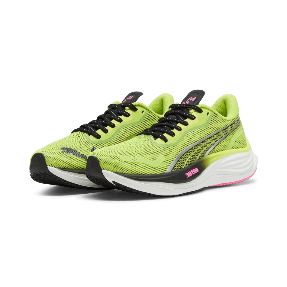 Puma Velocity Nitro 3 Women's  Running Shoes SS24 Lime Pow-PUMA Black-Poison Pink