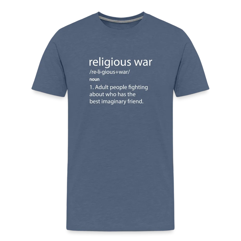 Religious War - The Imaginary Friend Debate" Premium T-Shirt Dark