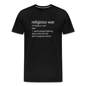 Religious War - The Imaginary Friend Debate" Premium T-Shirt Dark