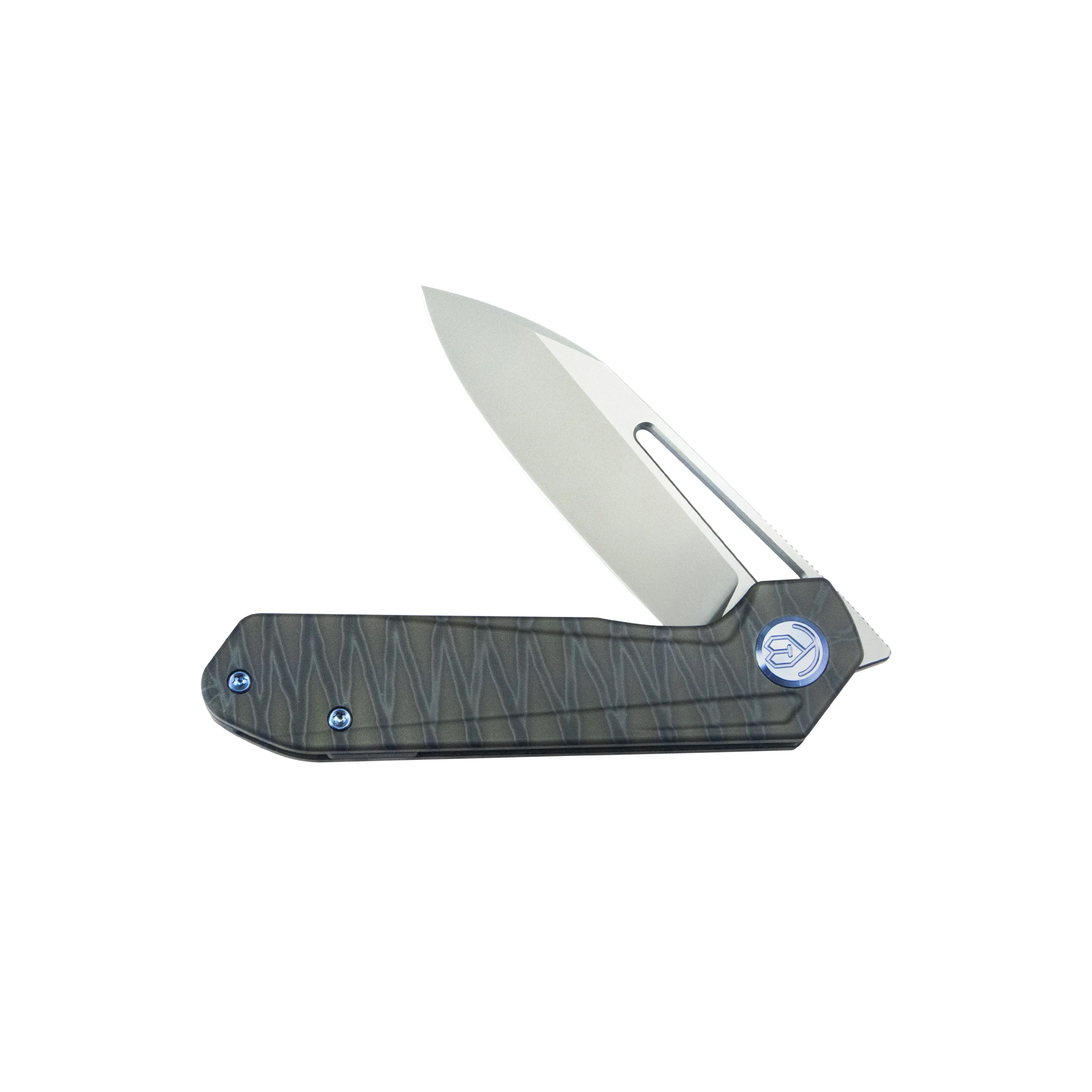 Royal Frame Lock EDC Pocket Knife Front Flipper Flame 6AL4V Titanium Handle 2.99 Sandblast Bohler M390 KB321N