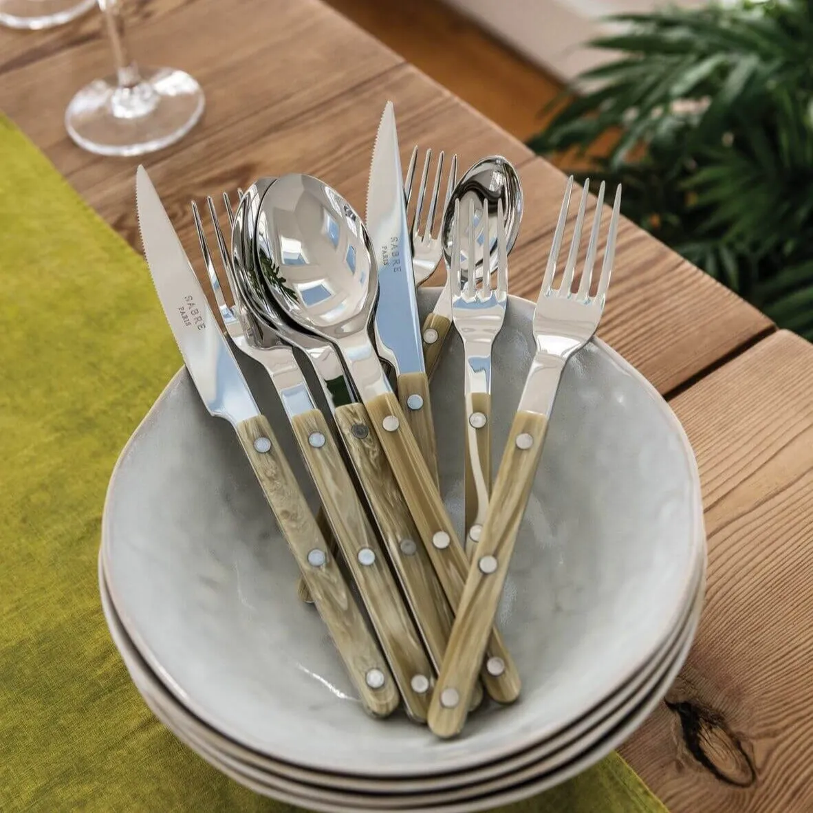 Simon Pearce Horn Handle Five-Piece Place Setting