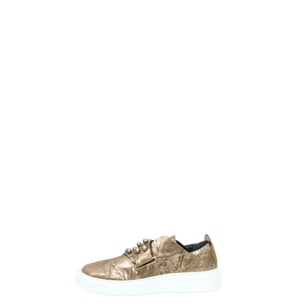 Sneaker Perle Metal Wash Gold