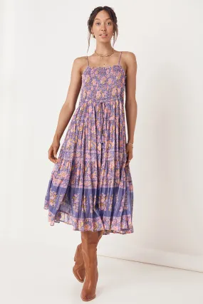 Spell & The Gypsy Juniper Shirred Strappy Dress Violet