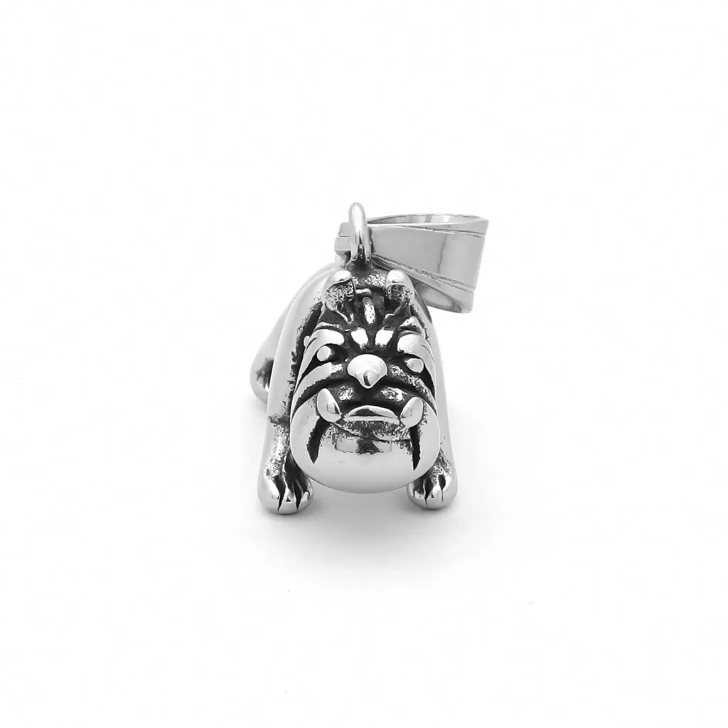 Stainless Steel Bulldog Pendant