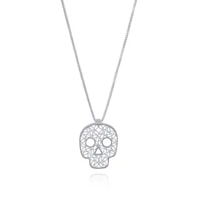 SUGAR SILVER SKULL MINI PENDANT FILIGREE