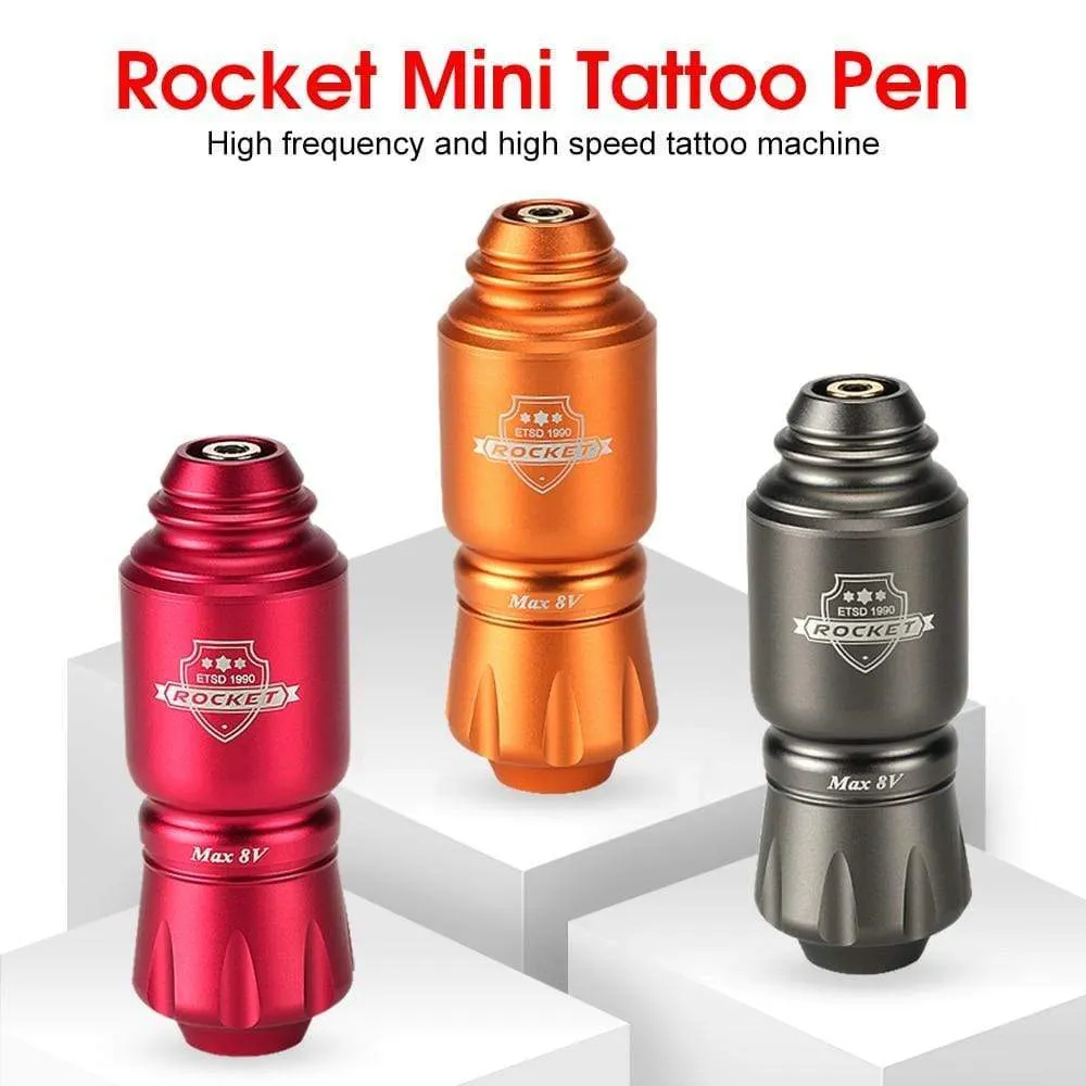 Tattoo Kit Rocket Mini Rotary RCA Battery Machine Pen With Powerful Tattoo Power Supply Mini Wireless Set  Makeup Tools