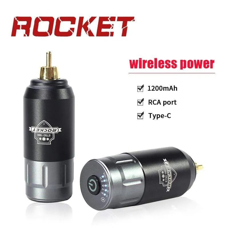 Tattoo Kit Rocket Mini Rotary RCA Battery Machine Pen With Powerful Tattoo Power Supply Mini Wireless Set  Makeup Tools