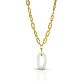 The Loop Gemstone Necklace - Quartz