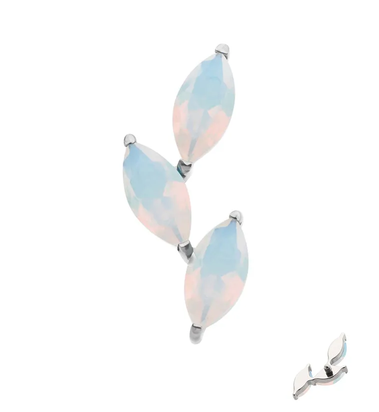 Trail White Opalite Internally Threaded Titanium Top