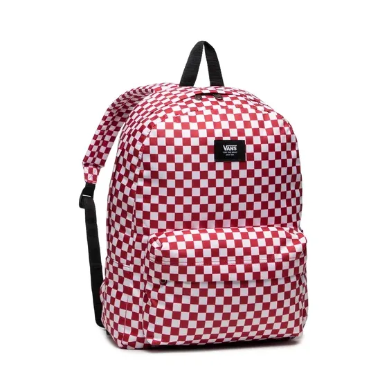 Vans Backpack for school and leisure Old Skool Check VN0A5KHRO841 chili pepper-white