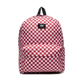 Vans Backpack for school and leisure Old Skool Check VN0A5KHRO841 chili pepper-white