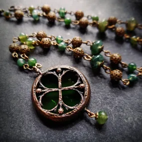 viriditas - floriated clover miracle window amulet