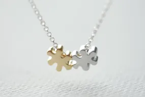 Wholesale Puzzle Piece Necklace, Autism Necklace, Autism Puzzle Piece Charm, Tiny Puzzle Necklace, Autism Awareness, Autism Jewelry by HeirloomEnvy