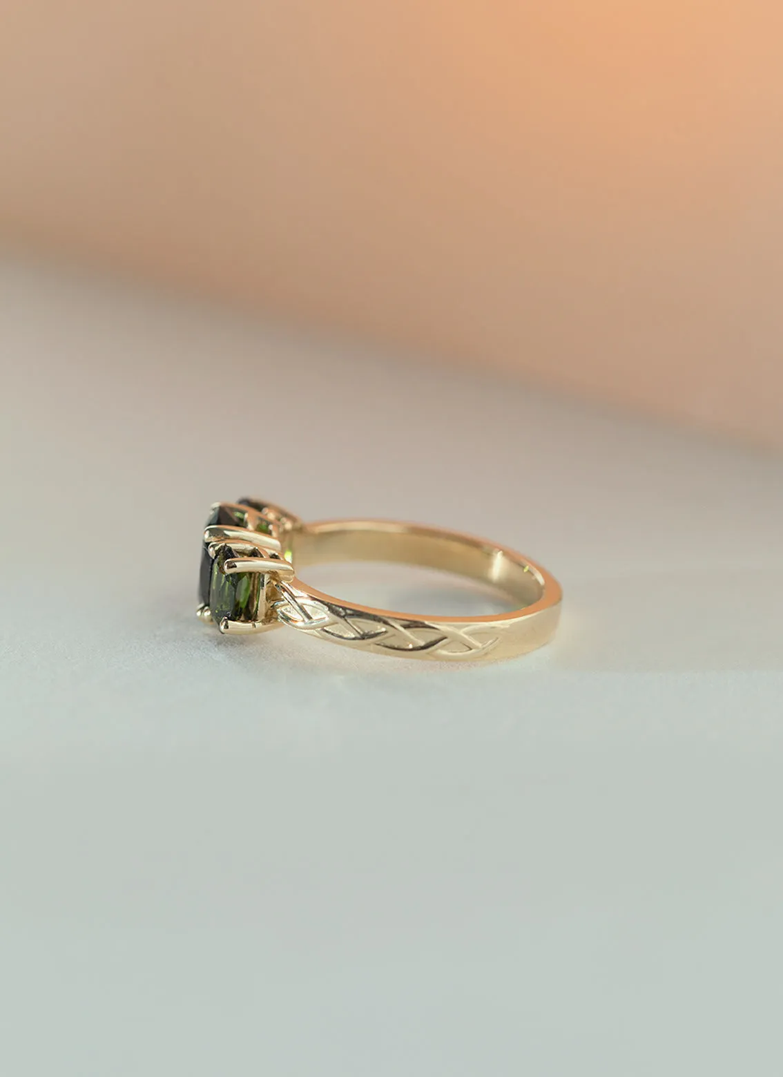 Zelda tourmaline ring 14k gold