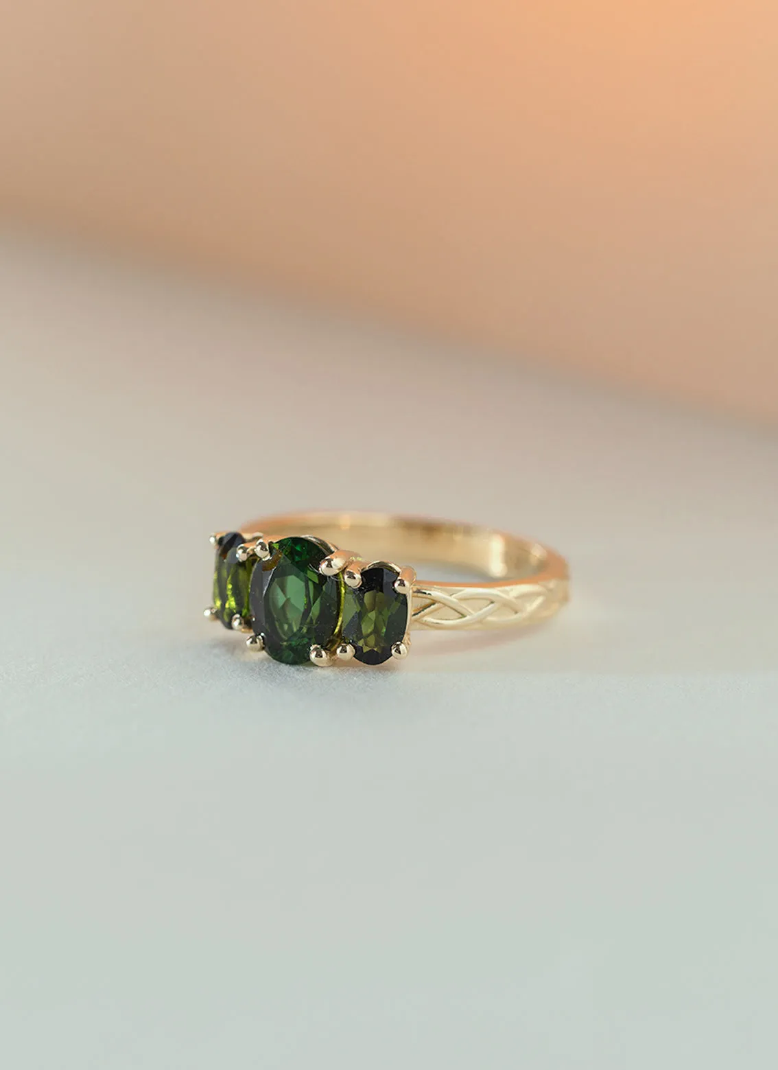 Zelda tourmaline ring 14k gold